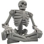 Thick Skeleton Seated Figurine