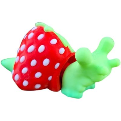 Tiny Strawberry Snail Figurine – Cute Strawberry Shell Garden Creature – Adorable Collectible Desk Buddy & Fidget Décor – for Teens & Adults – 3D Printed in Canada — 3D Printed Collectible by 3DCentral