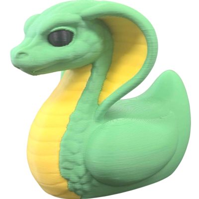 Cobra Duck Figurine – Snake-Inspired Duck Hybrid with Hooded Head & Bold Stare – Unique Reptile Collectible for Shelf or Desk – 3D Printed in Canada — 3D Printed Collectible by 3DCentral