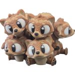 5-Pack Mini Baby Ferret Figurines