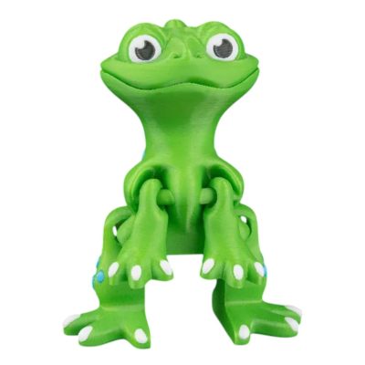 Gecko Lizard Figurine – Articulated Desk Fidget & Colorful Reptile Decor for Lizard Lovers – Jurassic Joy Collection – 3D Printed in Canada — 3D Printed Collectible by 3DCentral