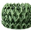 Sculptural Green Planter Pot with Interwoven Exoskeleton Design – Artistic Indoor Container for Succulents & Small Houseplants – 3D Printed in Canada — 3D Printed Collectible by 3DCentral