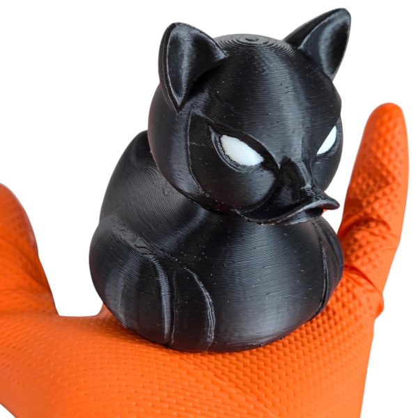 Black Cat Duck Figurine – Gothic Collectible