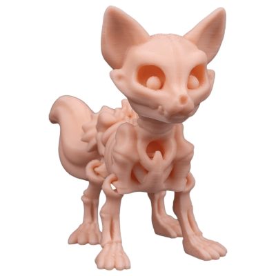 Skeleton Fox Figurine – Articulated Animal Skeleton Toy for Teens & Adults – Creepy Cute Desktop Fidget & Display Piece – 3D Printed in Canada — 3D Printed Collectible by 3DCentral