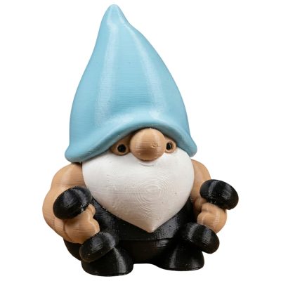 Gym Bro Gnome Figurine – Funny Nordic Weightlifting Gnome Desk Statue for Office, Gym or Shelf Décor – Muscle-Building Miniature Gift for Fitness Lovers – 3D Printed in Canada — 3D Printed Collectible by 3DCentral
