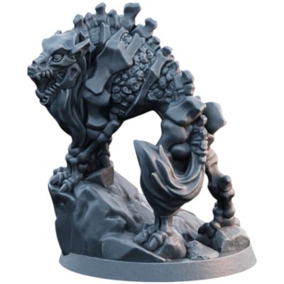 Dread Wolf Undead Beast Miniature for Tabletop RPGs, Painting & Wargaming – Highly Detailed Resin Fantasy Monster – 3D Printed in Canada — 3D Printed Collectible by 3DCentral