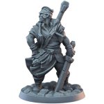 Heroic Bard Male Miniature Figure for Tabletop RPGs