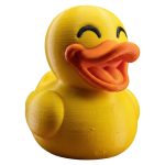 Giggling Duck Figurine – Cute Yellow Duck Sculpture with Laughing Face for Desk Decor, Collectibles & Decorative Display