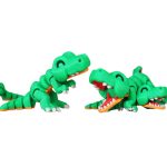 Tiny Rex Dinosaur Collectible Figurine Pack (Set of 3) by Flexi Factory