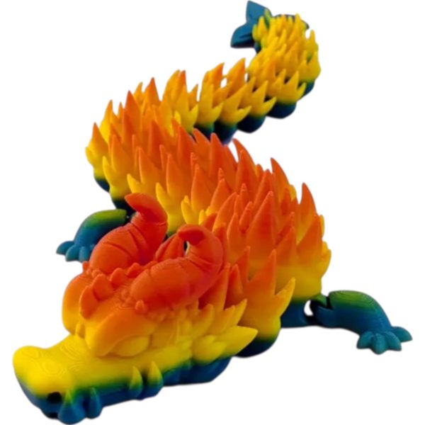 Dragon de flammes articulé