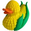 Corn Duck Figurine - Funny Rubber Duck Collectible - Farmhouse Kitchen Decor - Unique Fall & Thanksgiving Decoration - 4x4 Duck & Cruise Ship Hiding Duck - Cute Corn Cob Design – 3D Printed in Canada — 3D Printed Collectible by 3DCentral