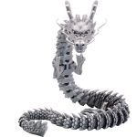 Articulated Dragon Figurine – Flexible DIY Paintable Collectible Sculpture for Desk Display or Gifts – Mythical Collectible for Teens and Adults – 3D Printed in Canada — 3D Printed Collectible by 3DCentral
