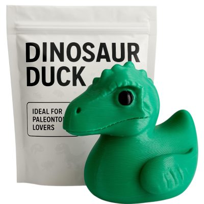 Dinosaur Duck Figurine – Hybrid Duck Collectible – Jurassic-Themed Desk & Car Décor – 3D Printed in Canada — 3D Printed Collectible by 3DCentral