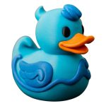 Water Elemental Duck Figurine – Elemental Rubber Duck-Inspired Collectible Sculpture for Desk, Display, or Gift