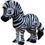Cute Zebra Figurine with Striped Design & Poseable Joints