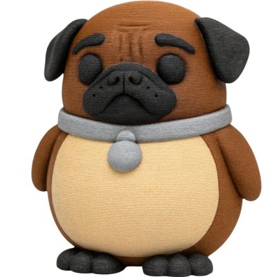 Pug Penguin Figurine – Sad Pug-Inspired Penguin Statue with Droopy Ears & Collar – Funny Dog Penguin Hybrid Décor – 3D Printed in Canada — 3D Printed Collectible by 3DCentral