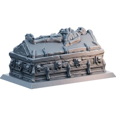 Skeleton Coffin Miniature for Tabletop RPG, Graveyard Terrain & Fantasy Dioramas – 3D Printed in Canada — 3D Printed Collectible by 3DCentral