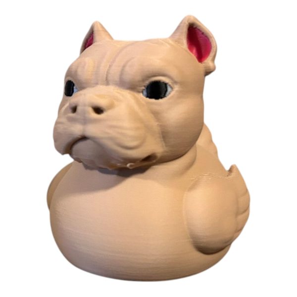 Figurine Canard Pitbull – Collection Race de Chien