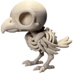 Chibi Skeleton Hawk Figurine – Cute Creepy Undead Bird of Prey Collectible