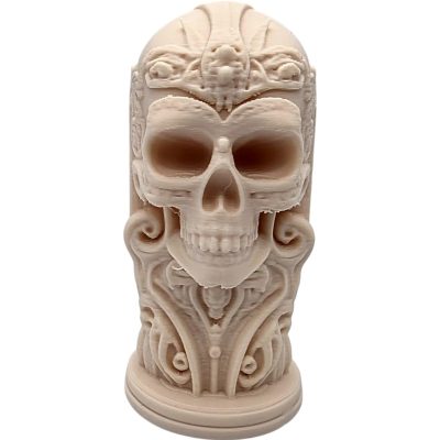 Skull Totem Figurine – Ornate Bone Pillar Sculpture with Gothic Detailing for Fantasy Decor, Altar Display, or Curio Shelf – 3D Printed in Canada — 3D Printed Collectible by 3DCentral
