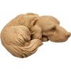 Sleeping Dog Figurine with Fur Texture – Wood-Style 3D Printed Pet Memorial or Shelf Décor Sculpture – 3D Printed in Canada — 3D Printed Collectible by 3DCentral