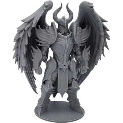 Winged Demon in Armor Miniature – Dark Fantasy Fallen Angel Figurine for RPG, Display, or Dioramas – Armored Infernal Warrior – 3D Printed in Canada — 3D Printed Collectible by 3DCentral