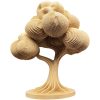 Wood Carved Tree Sculpture – Modern Abstract Tree Decor for Desk, Shelf, or Zen Space – 3D Printed in Canada — 3D Printed Collectible by 3DCentral