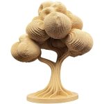 Wood Carved Tree Sculpture
