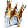 Fallen King Skull with Crown – Paintable 3D Printed Gothic Skull Décor for DIY, Crafts, Display or Halloween – Decorative Collectible for Teens and Adults – 3D Printed in Canada — 3D Printed Collectible by 3DCentral