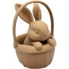 Rabbit in Basket Figurine – Cute Easter Bunny Shelf Decor, Paintable Spring Ornament – 3D Printed in Canada — 3D Printed Collectible by 3DCentral