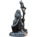Ork Shaman Female 01 Miniature for Wargaming – Fantasy Orc Spellcaster with Staff – Tabletop RPG & Painting Figure