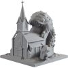 Cosmic Horror Devouring Church Miniature – Eldritch Beast Scene for Tabletop Terrain, Dioramas & Lovecraftian Display – 3D Printed in Canada — 3D Printed Collectible by 3DCentral