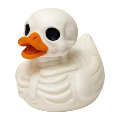 Bone-Chilling Skeleton Duck Figurine – Spooky Halloween Décor, Creepy Collectible Duck Sculpture, Gothic Horror Desk Ornament – 3D Printed in Canada — 3D Printed Collectible by 3DCentral