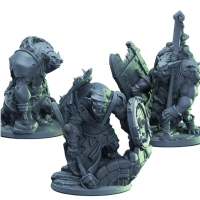 Mighty Ogres Miniature Set – Fantasy RPG & Wargaming Figures for Painting and Collectors – Detailed Resin Models – 3D Printed in Canada — 3D Printed Collectible by 3DCentral