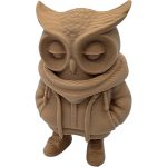 Stylized Hoodie Owl Figurine – Urban Streetwear Owl