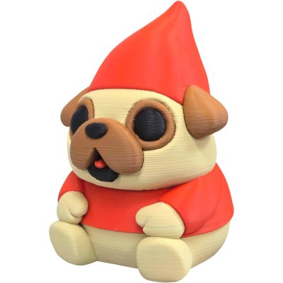 Pug Gnome Figurine – Adorable Dog Garden Gnome Decor for Desk, Shelf or Display – Collectible Pug Statue Gift for Dog Lovers – 3D Printed in Canada — 3D Printed Collectible by 3DCentral