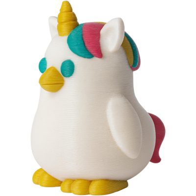 Unicorn Penguin Figurine with Rainbow Mane & Horn – Fantasy-Inspired Cute Penguin Sculpture for Shelf or Desk Display – 3D Printed in Canada — 3D Printed Collectible by 3DCentral