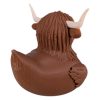 Highland Cow Duck Figurine – Off-Road Rubber Duck for Duck Duck 4x4, Cruise Ship Hiding, Dashboard Collectible, Vehicle Ducks, Collectible Display – 3D Printed in Canada — 3D Printed Collectible by 3DCentral