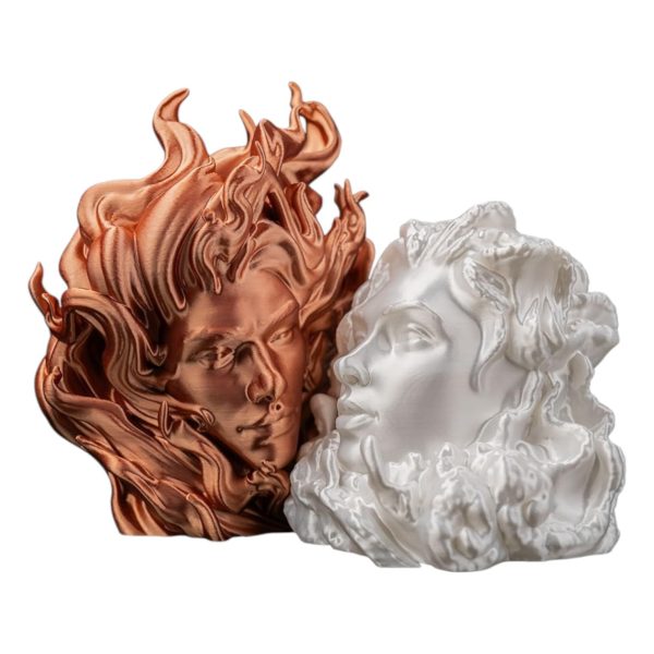 Statue Amour élémentaire – Feu et glace pour couples