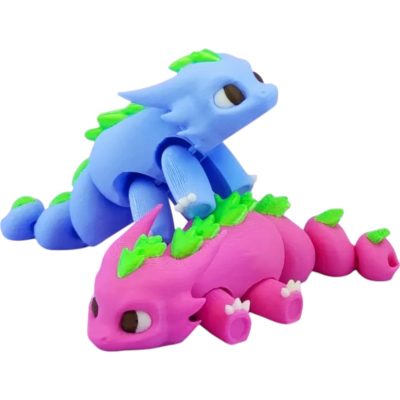 Mini Articulated Cute Dragons – Colorful Fantasy Fidget Figurines for Teens & Adults – 3D Printed in Canada — 3D Printed Collectible by 3DCentral