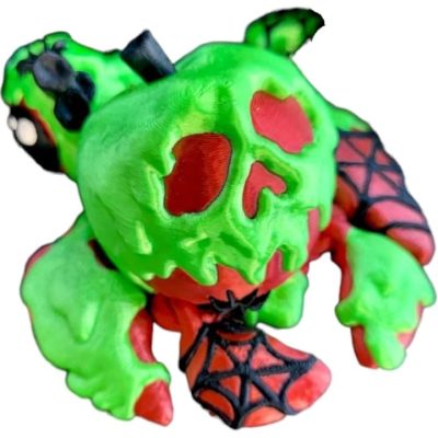 Poison Appleurtle Articulated Fidget Figurine – Spooky Turtle Apple Hybrid Halloween Desk Toy for Teens & Adults – 3D Printed in Canada — 3D Printed Collectible by 3DCentral