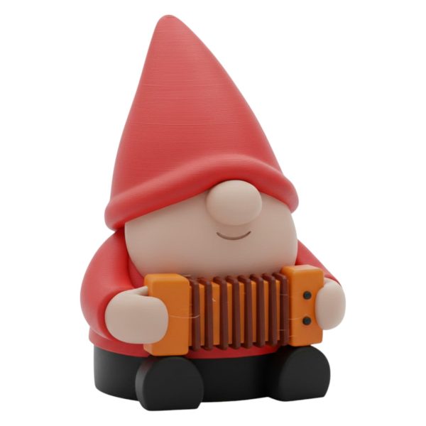Accordion Gnome Figurine – Musical Nordic Decor