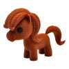Knitted Horse Figurine – Faux-Yarn Pony Sculpture with Flowing Mane and Curly Tail – 3D Printed in Canada — 3D Printed Collectible by 3DCentral