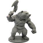 Kodiaxe Bear Warrior Figurine – Battle-Ready Fantasy Miniature with Dual Blade Axe