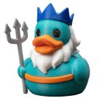 Poseidon Duck Figurine – Mythical Ocean King Rubber Duck Sculpture for Desk, Shelf or Display