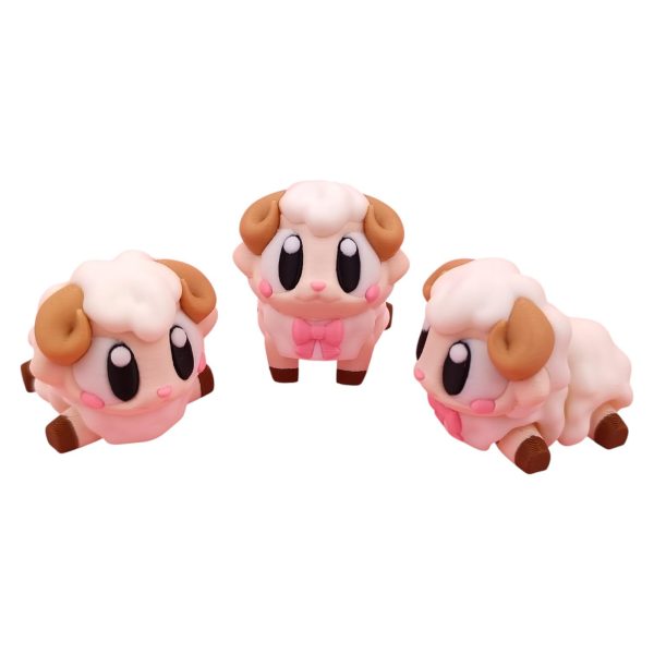 5-Pack Mini Baby Sheep Figurines