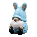 Snowman Gnome Figurine with Blue Hat & Scarf – Cute Winter Holiday Décor for Desk, Shelf or Mantel – Collectible Xmas Decoration