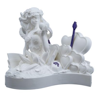 Virgo Zodiac Goddess Figurine with Heart Motif – Astrology Collectible Decor for Teens & Adults – 3D Printed in Canada — 3D Printed Collectible by 3DCentral