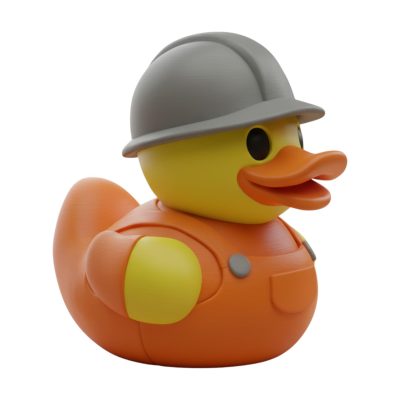 Factory Worker Duck Figurine – Funny Industrial Rubber Duck Decor for Desk, Shelf, or Gift Display – 3D Printed in Canada — 3D Printed Collectible by 3DCentral