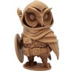 The Squire Owl Figurine – Fantasy Owl Miniature with Shield & Cloak – Adorable Knight-in-Training for Painting or Display – 3D Printed in Canada — 3D Printed Collectible by 3DCentral